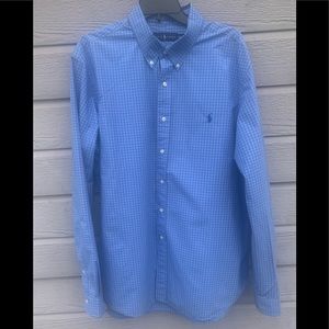 Ralph Lauren Long Sleeve Blue/White Shirt XXL